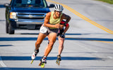 Cycling Surf Tank Top in Yellow with Stripes