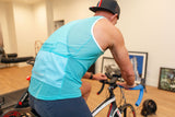 Summer Extra Hot Blue Mesh Tank Top