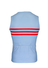 NEW Sleeveless Cycling Jersey with Pockets and Zipper in Baby Blue