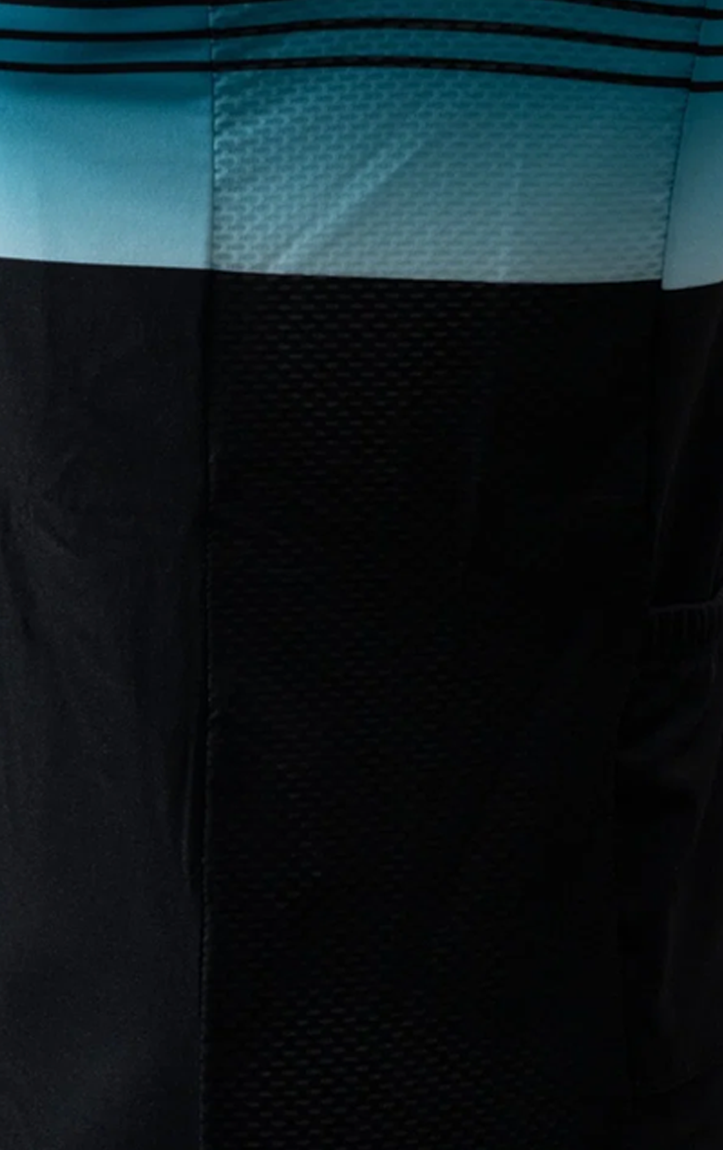 Dirt Tank Top in Black with Blue Stripes