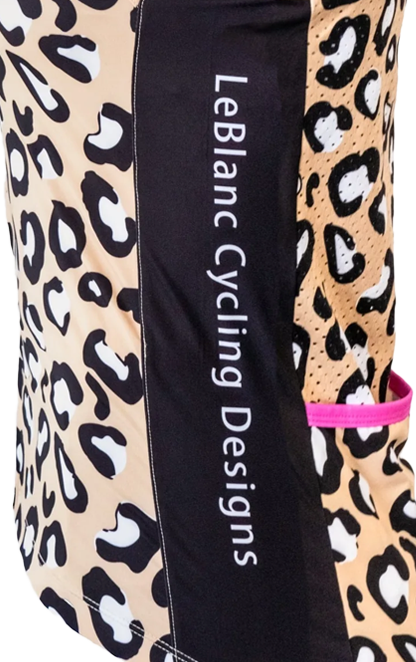 Women's Sleeveless Cheetah Cycling Jersey