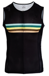 Race Sleeveless Full Zip Jersey Black