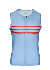 Race Sleeveless Full Zip Jersey Baby Blue