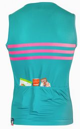 Race Sleeveless Full Zip Jersey Green