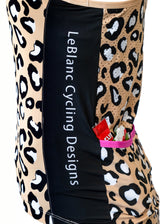 Women's Sleeveless Cheetah Cycling Jersey