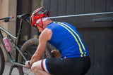 Sleeveless Cycling Jersey with pockets in Navy Blue