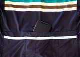 Sleeveless Cycling Jersey in black with stripes