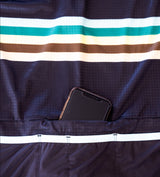 Sleeveless Cycling Jersey in black with stripes
