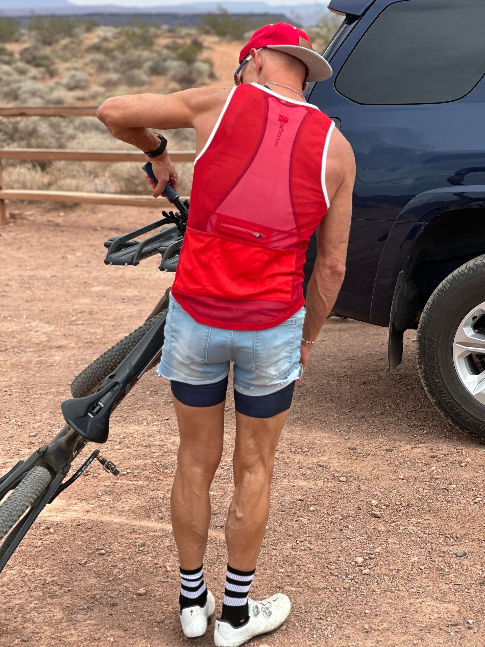 Summer Extra Hot Red Mesh Tank Top