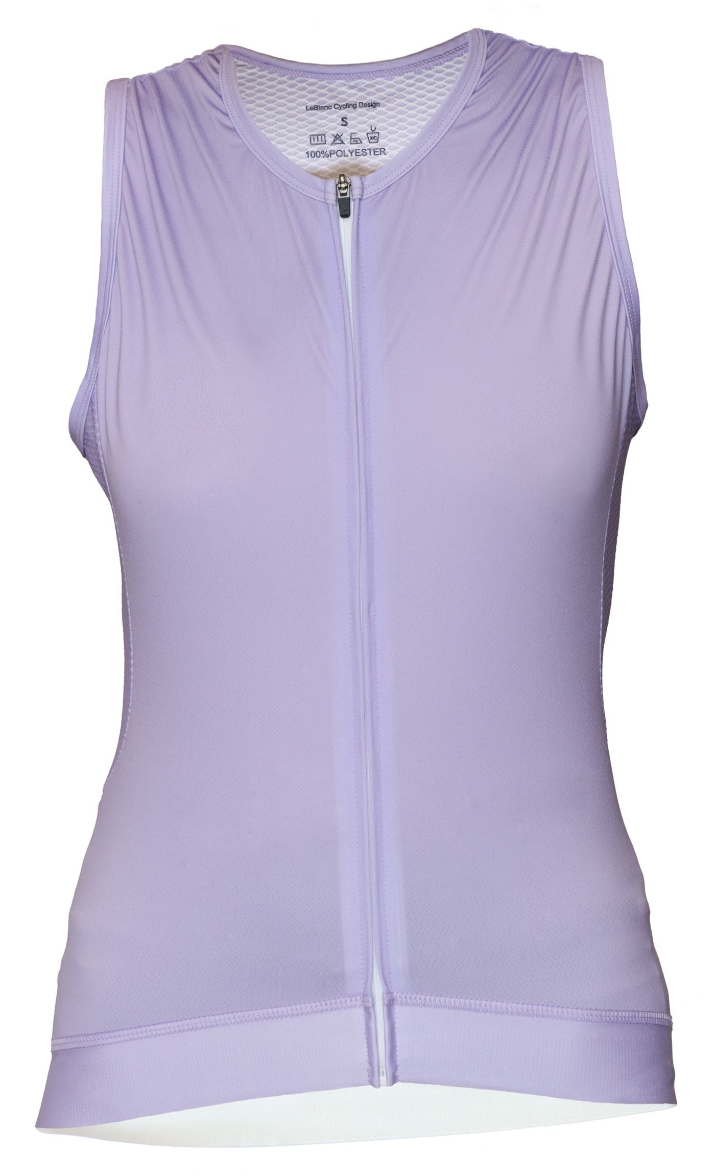 Womens Sleeveless Cycling Jersey in Purple with flower