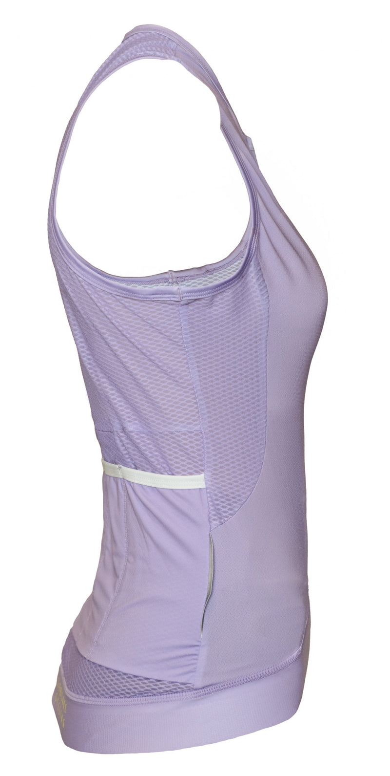 Womens Sleeveless Cycling Jersey in Purple with flower