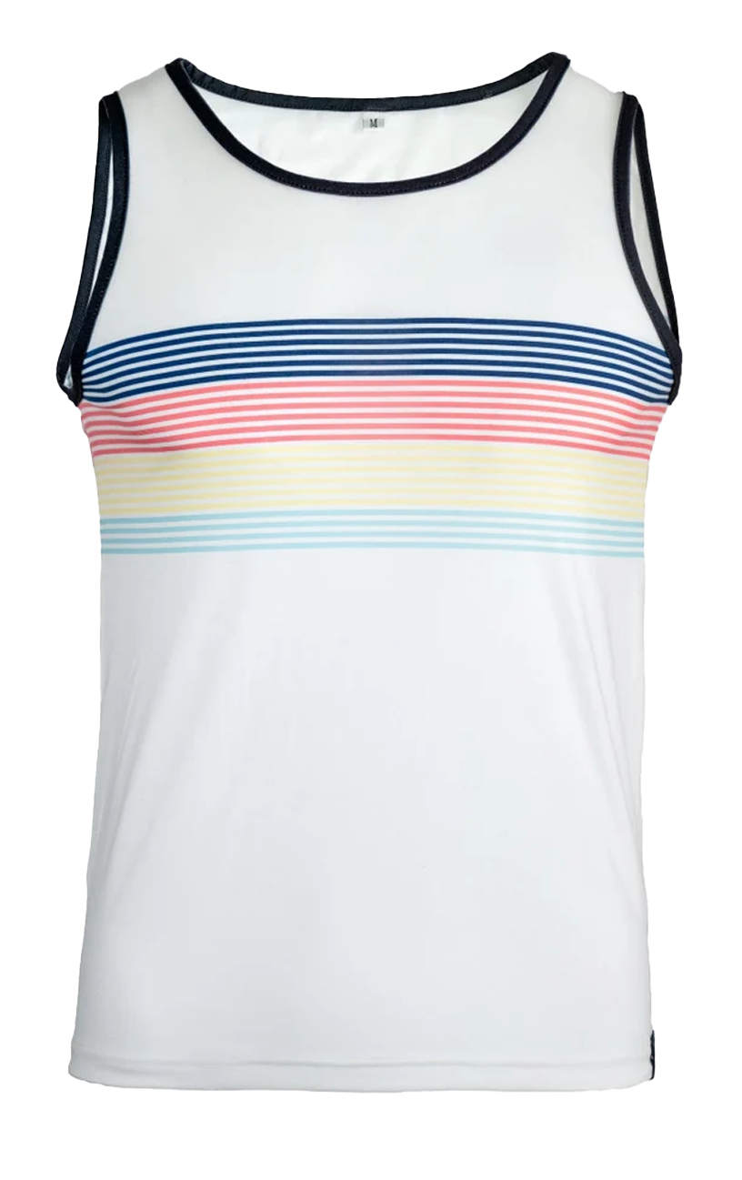 Dirt Tank Top White Stripes