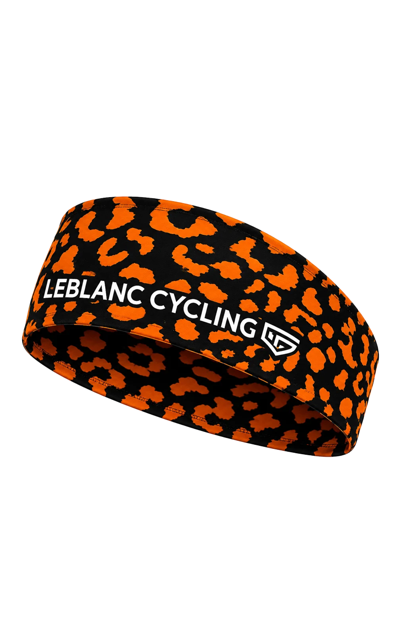 Cycling Head Ban Black Cheetah Print