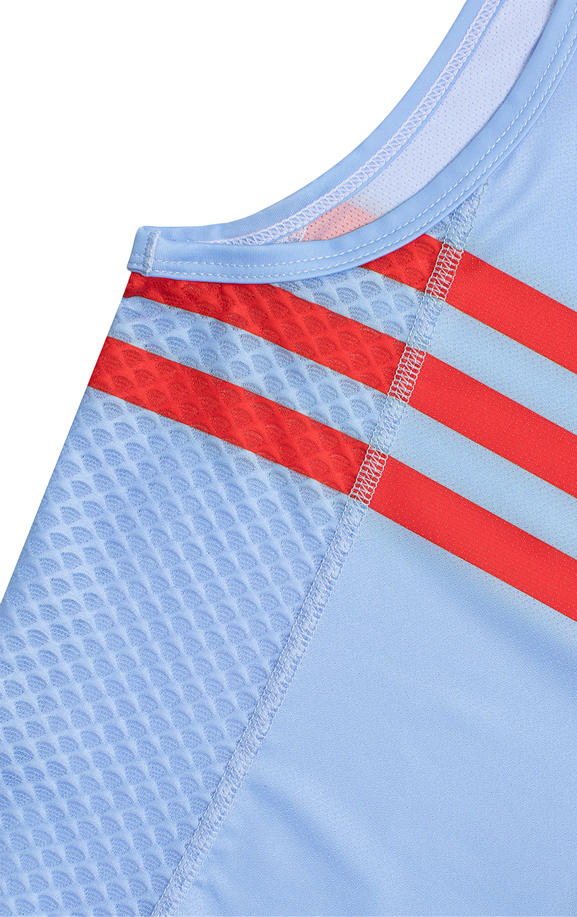 NEW Sleeveless Cycling Jersey with Pockets and Zipper in Baby Blue