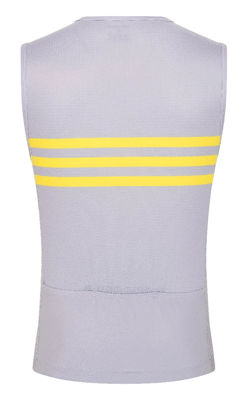 Race Sleeveless 3/4 Zip Jersey Gray