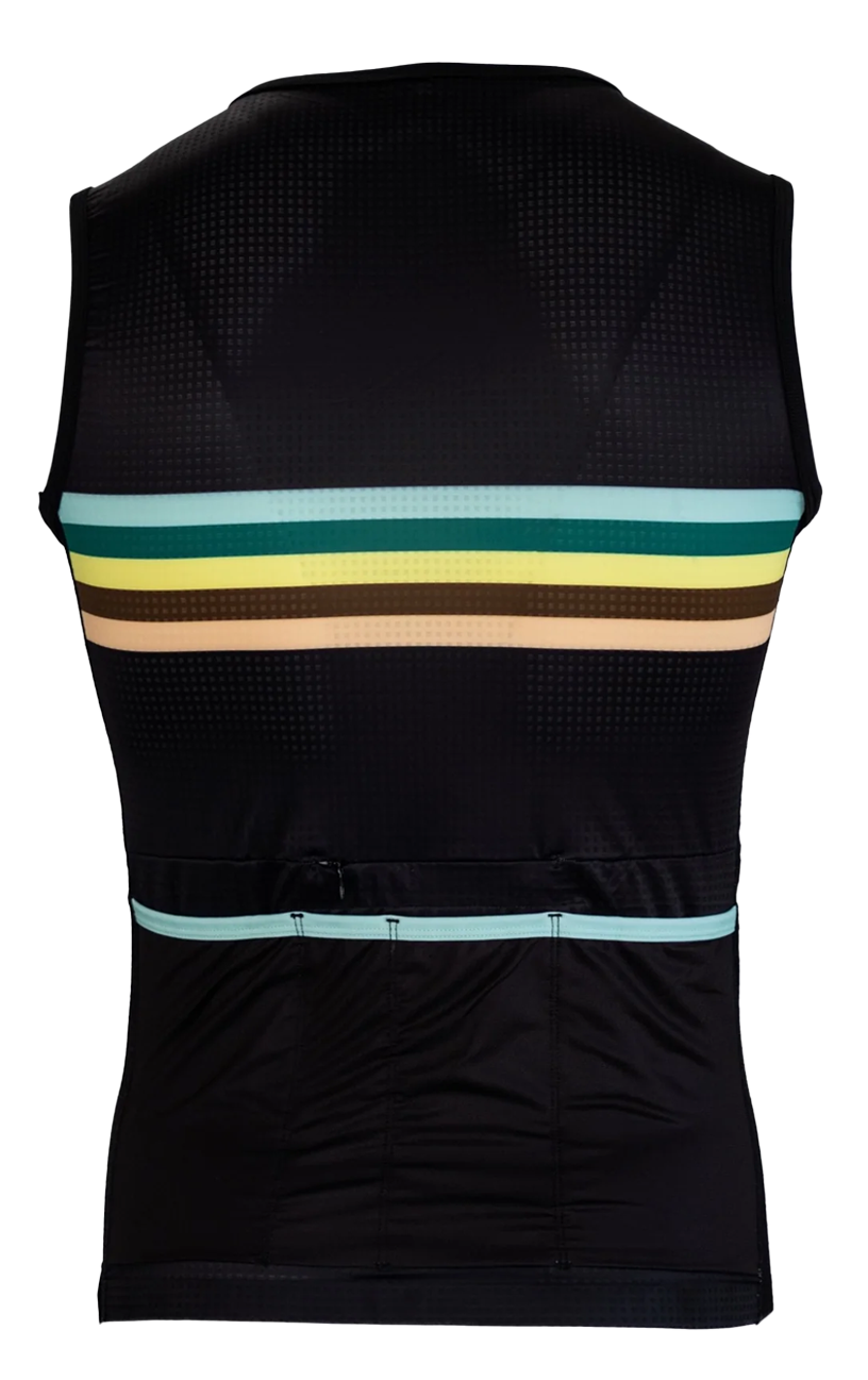 Race Sleeveless Full Zip Jersey Black