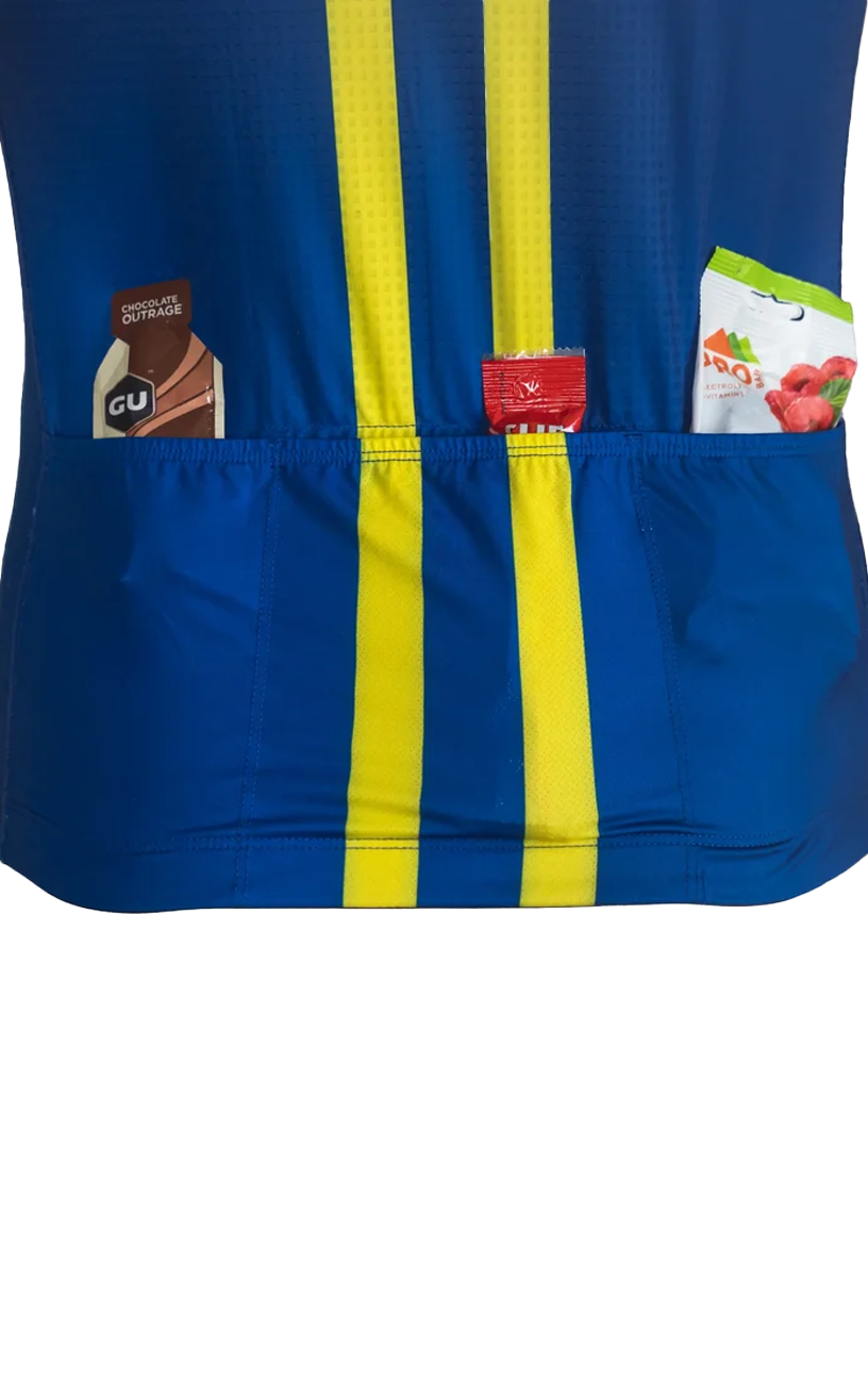 Race Sleeveless Full Zip Jersey Navy Blue