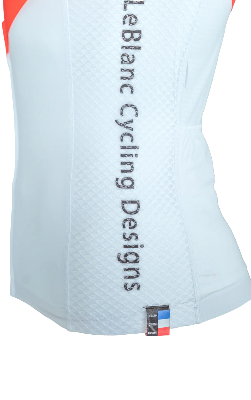 Race Sleeveless Full Zip Jersey White