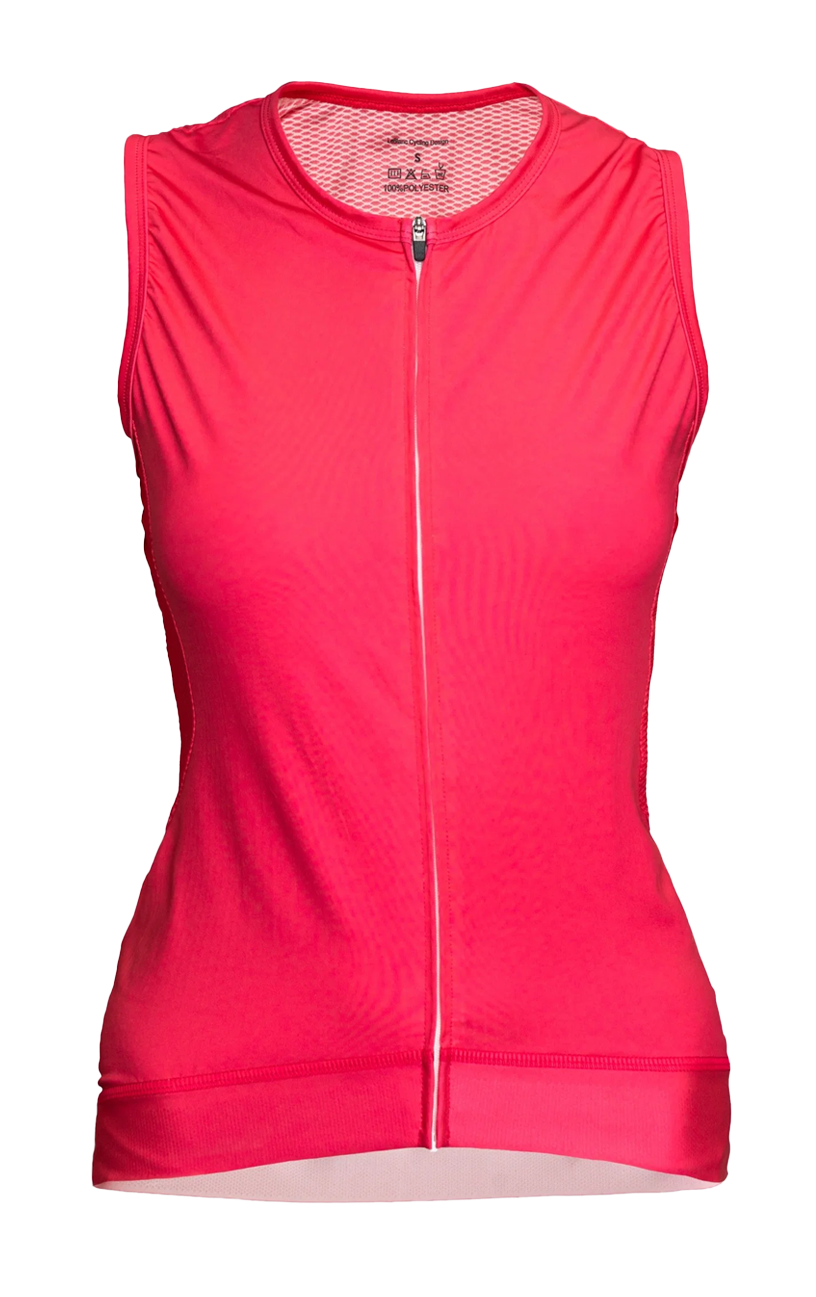 Womens Sleeveless Cycling Jersey in Pink