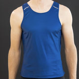 Cycling Tank Top with pockets in blue - LeBlanc Cycling Designs