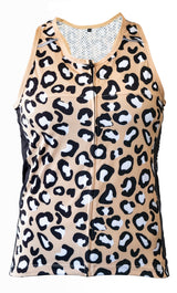 Women's Sleeveless Cheetah Cycling Jersey