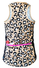 Women's Sleeveless Cheetah Cycling Jersey