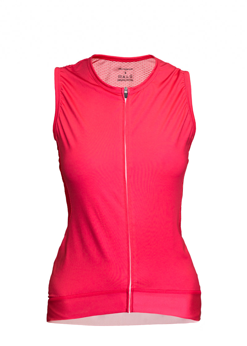 Womens Sleeveless Cycling Jersey in Pink