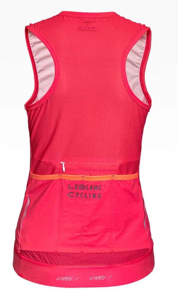 Womens Sleeveless Cycling Jersey in Pink
