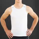 Cycling Tank Top with pockets in white - LeBlanc Cycling Designs