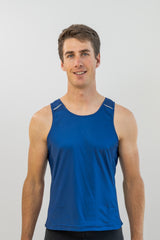 Cycling Tank Top with pockets in blue - LeBlanc Cycling Designs