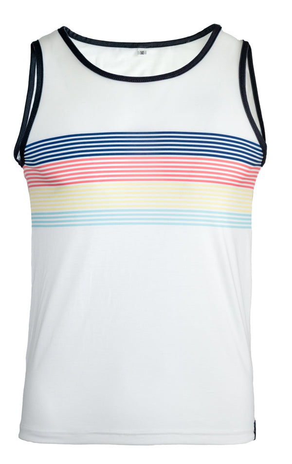 Cycling Surf Tank Top in White