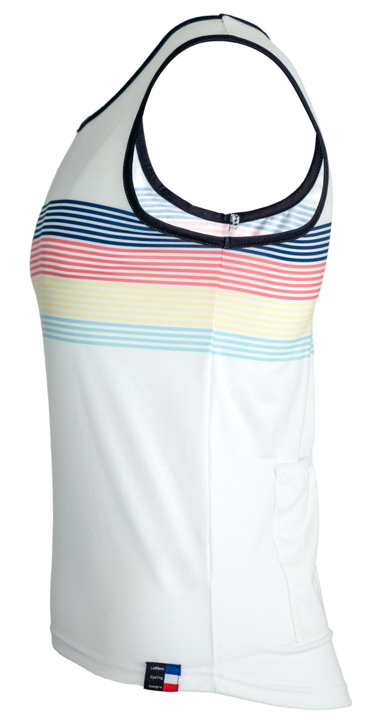 Cycling Surf Tank Top in White