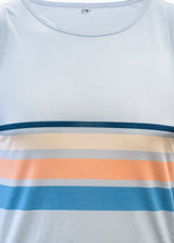 Cycling Surf Tank Top in Gray with Stripes