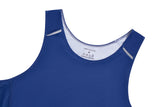 Cycling Tank Top with pockets in blue - LeBlanc Cycling Designs